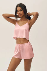 Silk Blend Radiance Tank - Sundrenched Pink