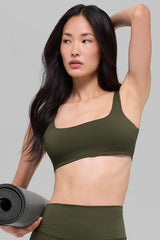 ALO Softsculpt Precision Bra - Green Olive