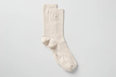Unisex Half-Crew Understated Sock - Bone