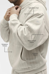 Pinstripe Hoodie - Bone Pinstripe