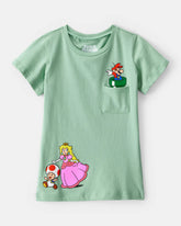 Girls Super Mario Brosâ„¢ Princess Peach Short-Sleeve Graphic Tee - Green