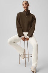 Double Face Wool City Girl Jacket - Espresso