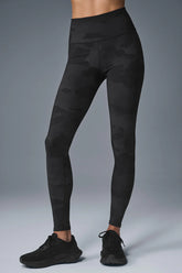 High-Waist Camo Vapor Legging - Black Camouflage