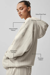 Pinstripe Hoodie - Bone Pinstripe