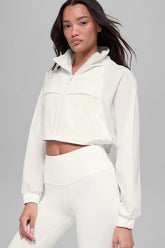 Cropped Playmaker Jacket - Ivory