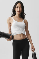 Ribbed Adore Tank - White