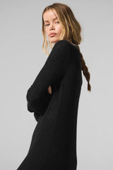 Sheer Cashmere Long Cardigan - Black