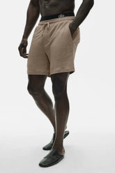 7" Linen Jersey Coastal Short - Gravel