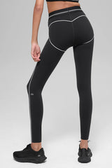 Airbrush High-Waist 7/8 Heart Throb Legging - Black/White