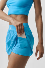 Match Point Tennis Skirt - Azure Blue