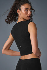 Snuggle Up Sweater Short Sleeve - Black