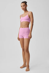 Pointelle Sweater Be Mine Hot Short - Candy Heart Pink