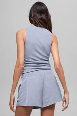 Ribbed En Pointe Tank - Winter Frost