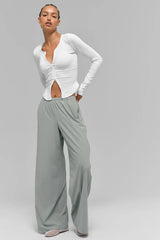 Breezy Wide Leg Pant (Long) - Lunar Grey