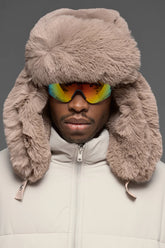 Faux Fur Starstruck Hat - Oat