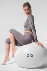 Washed Alosoft High-Waist Iconic 90's Capri - Cool Grey Wash