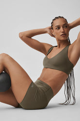 ALO Softsculpt Base Bra - Olive Tree