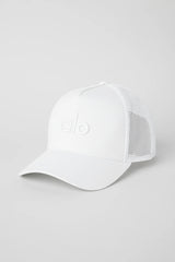 District Trucker Hat - White/White