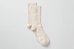 Unisex Half-Crew Understated Sock - Bone