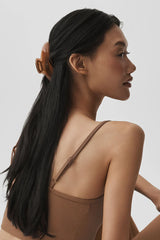 Acrylic Illusion Claw Clip - Sun Kissed Brown/Brushed Gold