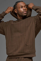 Pinstripe Hoodie - Espresso Pinstripe