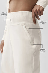 Serenity Wide Leg Sweatpant - Ivory