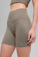 5" Seamless Ribbed Favorite Short - Light Cocoa