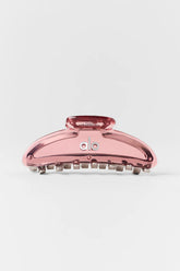 Acrylic Illusion Claw Clip - Vintage Pink/Chrome