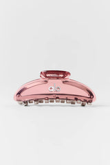Acrylic Illusion Claw Clip - Vintage Pink/Chrome