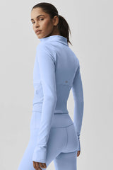 Airbrush Corset Full Zip Jacket - Light Provence Blue