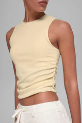 Ribbed En Pointe Tank - Candlelight Yellow