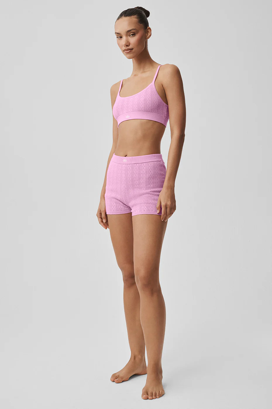 Pointelle Sweater Be Mine Bra - Candy Heart Pink