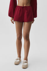 Cotton High-Waist Real Deal Short - Summer Romance Red