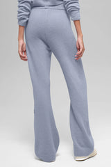 Wool Cashmere High-Waist New Class Wide Leg Pant - Winter Frost