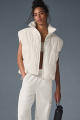 Incline Puffer Vest - Ivory