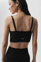 Seamless Modal Ribbed Delight Bralette - Black
