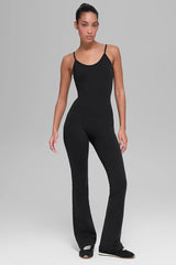 Airbrush Bootcut One And Done Onesie - Black
