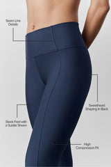 Airlift High-Waist 7/8 Fine Line Legging - Navy