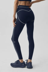Airbrush High-Waist 7/8 Heart Throb Legging - Navy/White