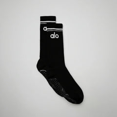 Women's Throwback Barre Sock - Black/White
