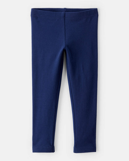 Toddler Girl Cotton Stretch Leggings - Navy