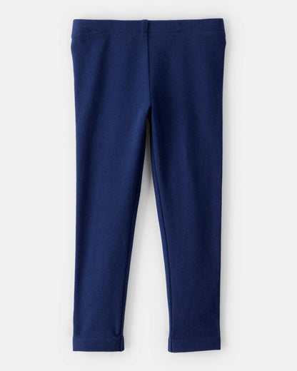 Toddler Girl Cotton Stretch Leggings - Navy
