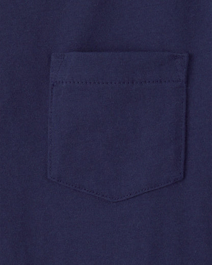 Toddler Solid Short-Sleeve Pocket Tee - Navy