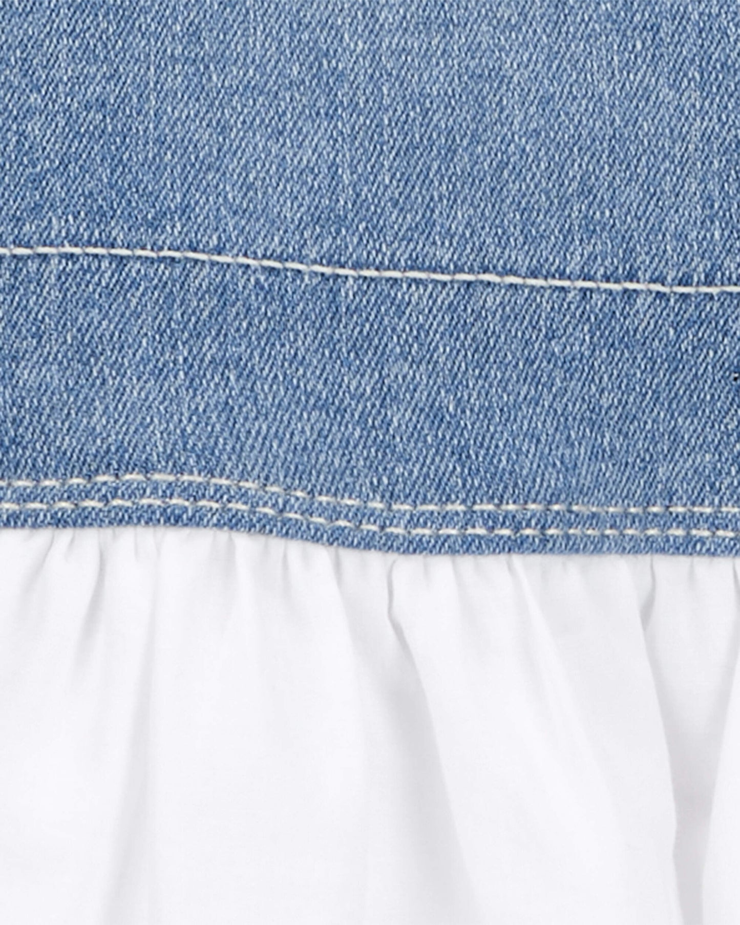 Toddler Stretch Denim Eyelet Jumper Dress
