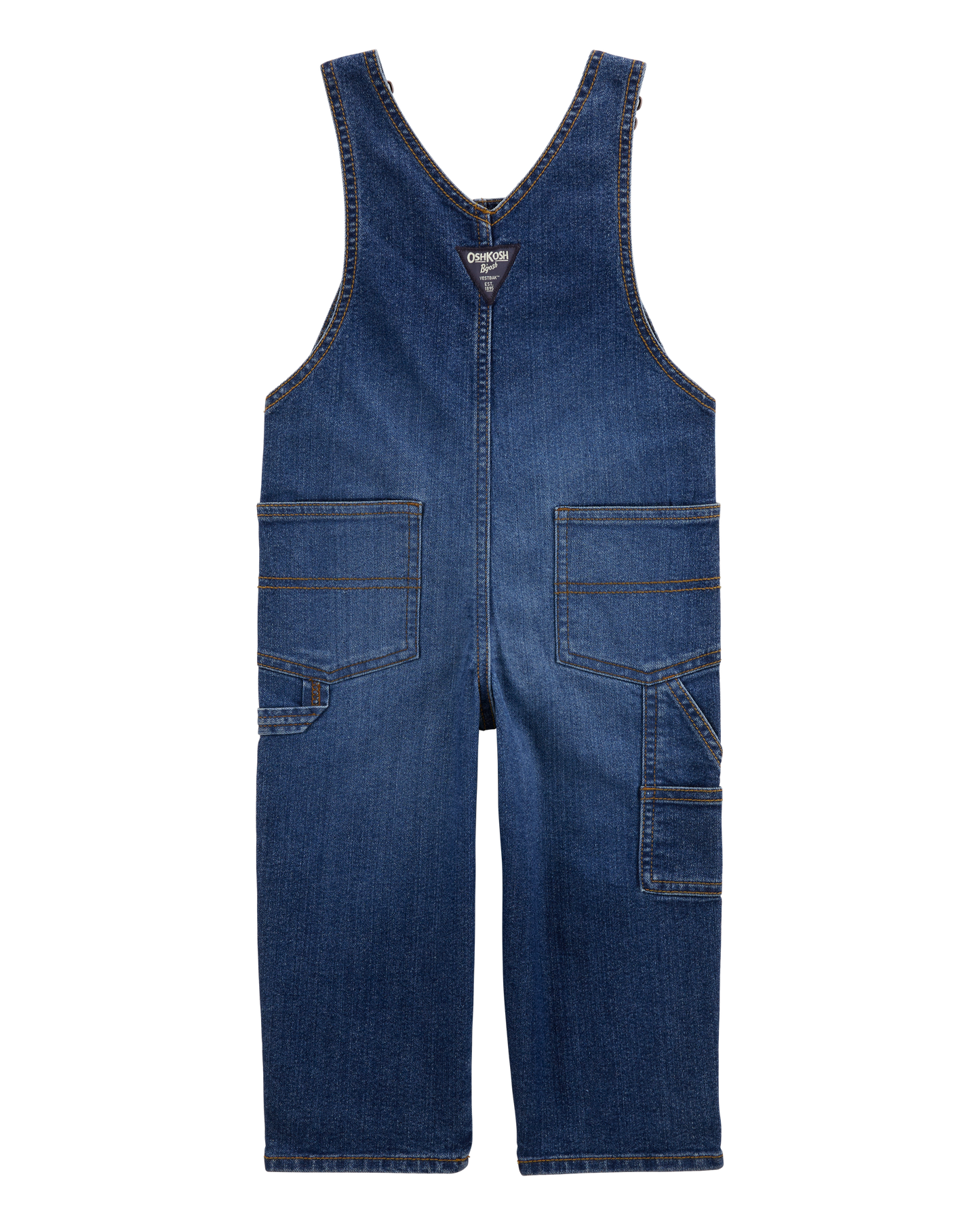 Toddler Stretch Denim Overalls - Dark Wash