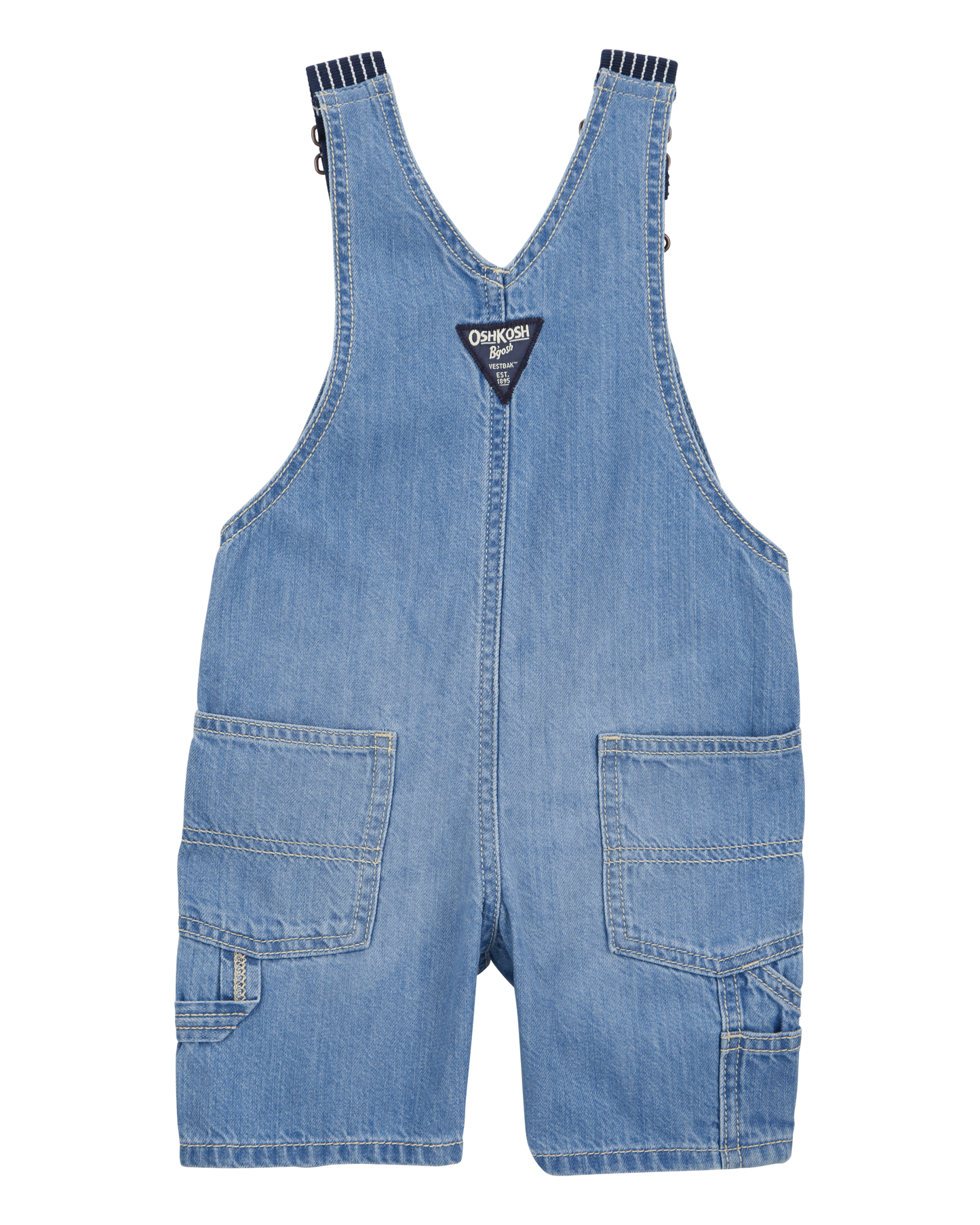 Toddler Denim Shortalls - Blue
