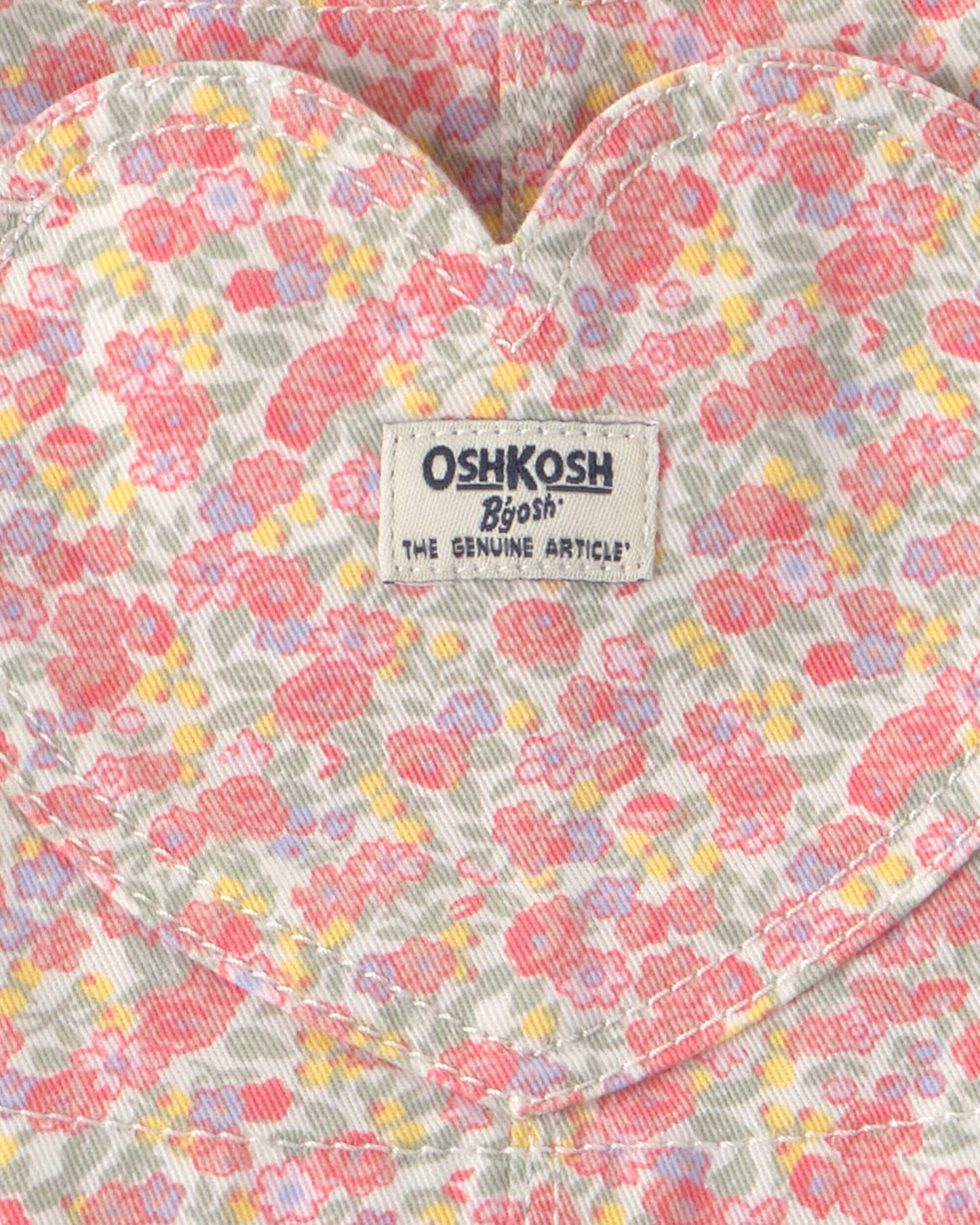 Toddler Girl Floral Heart Pocket Skirtall - Pink