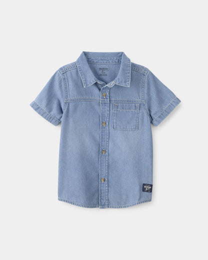 Toddler Boy Denim Button-Down Shirt - Blue
