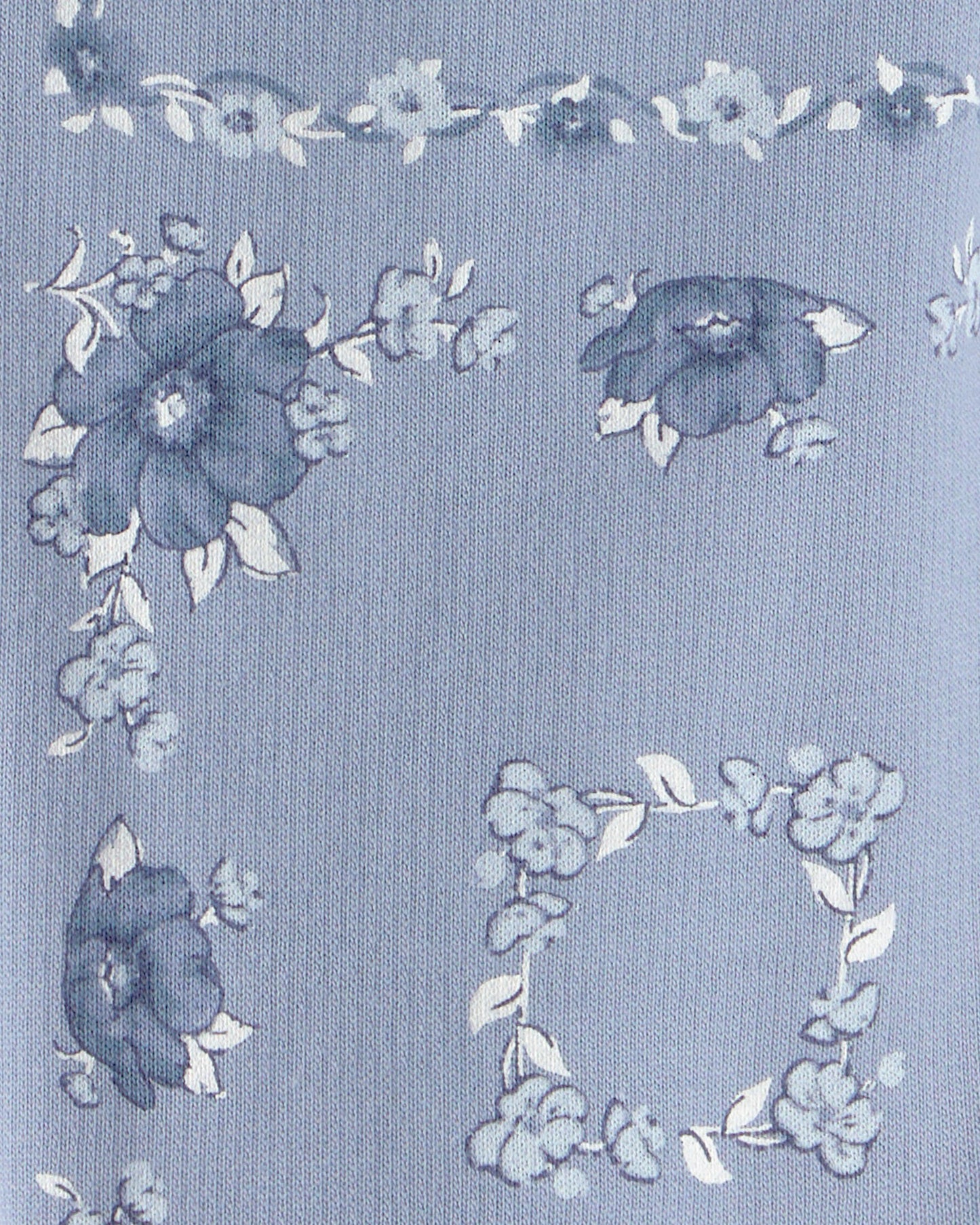 Toddler Girl Floral Drawstring Knit Joggers - Blue