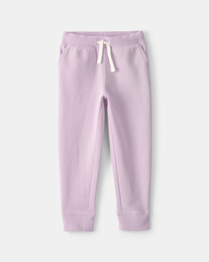 Toddler Girl Drawstring Knit Joggers - Purple